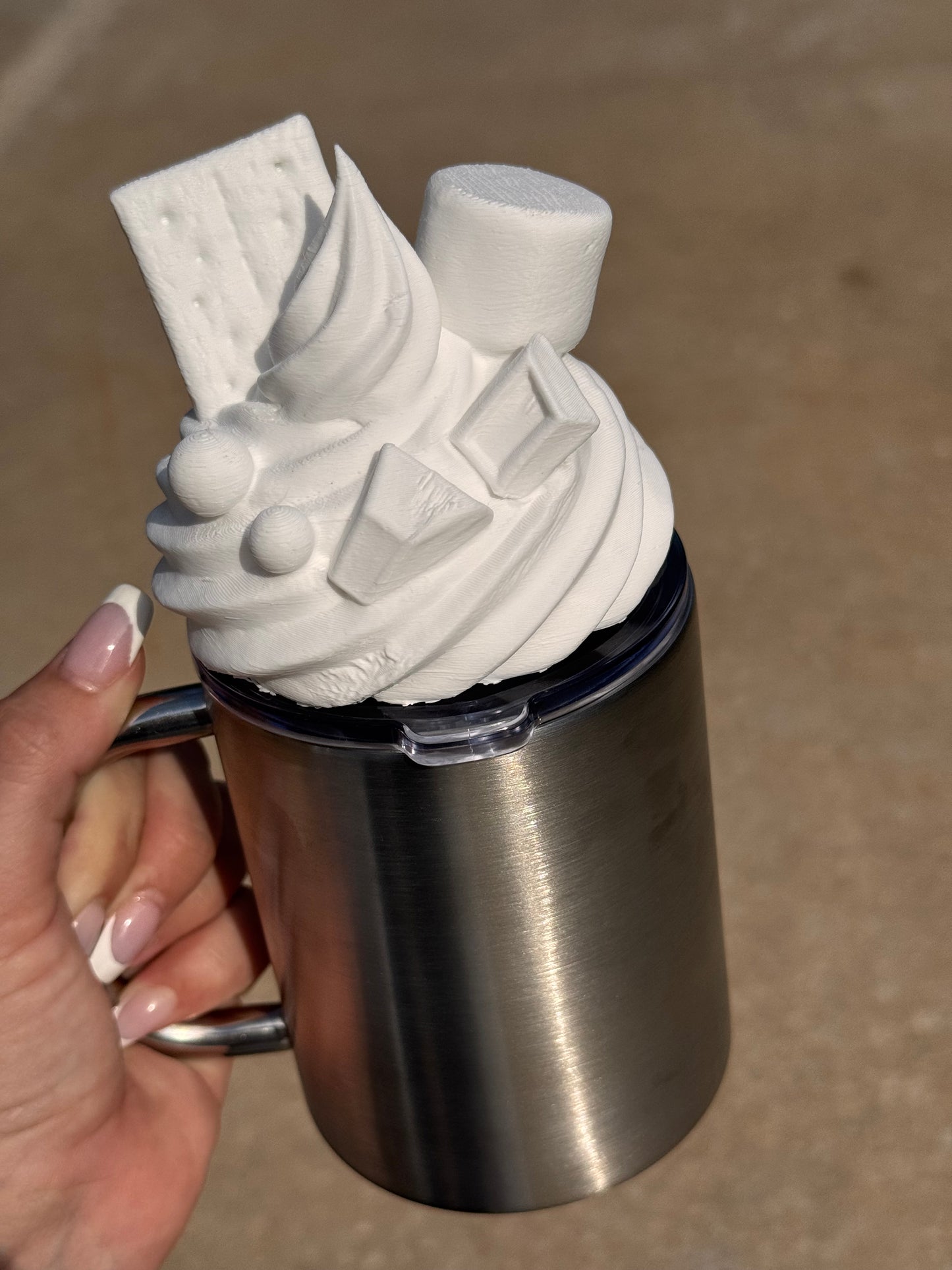 Smore's whip cream topping 3d printed