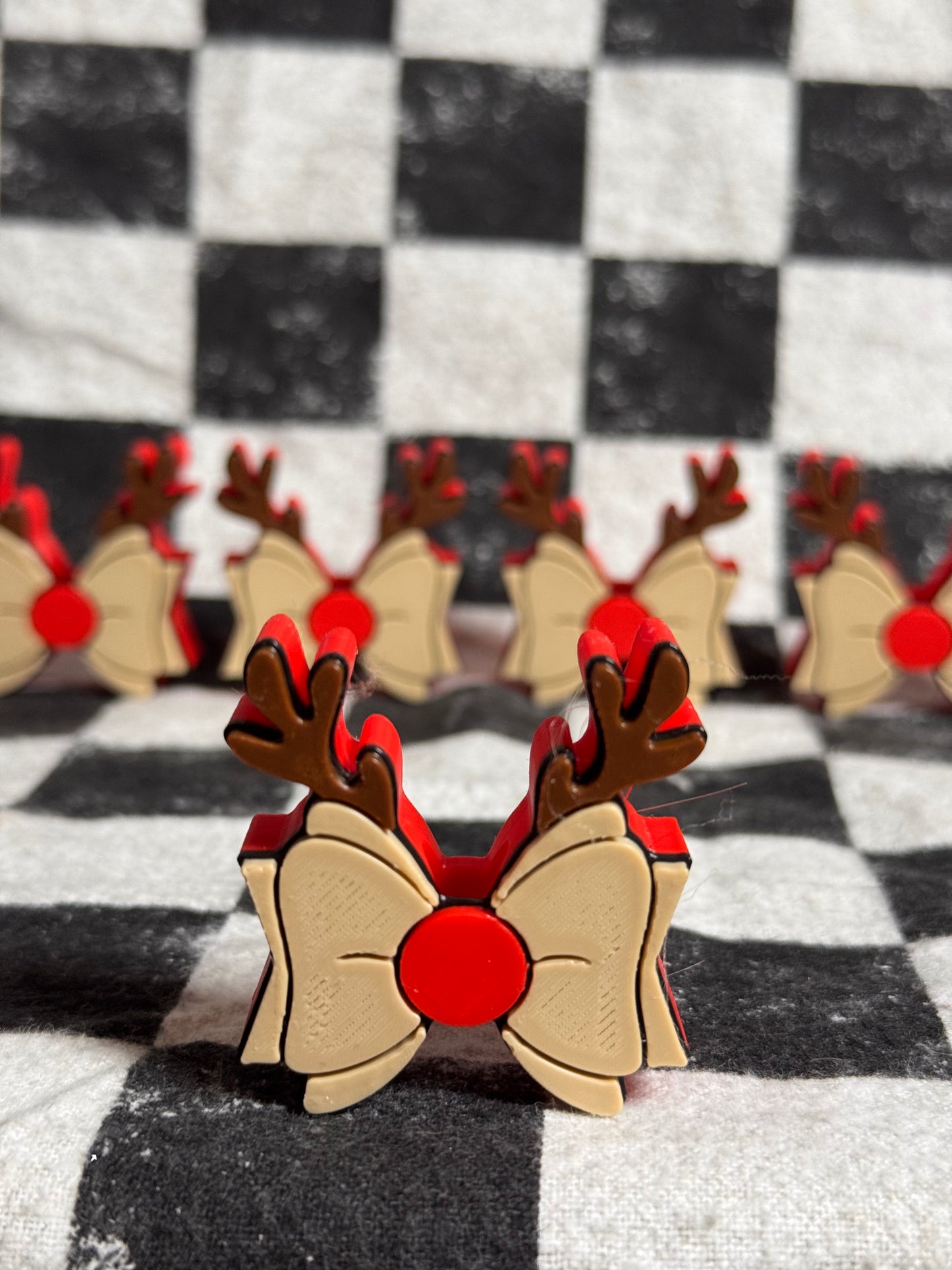 Reindeer bow Straw Topper