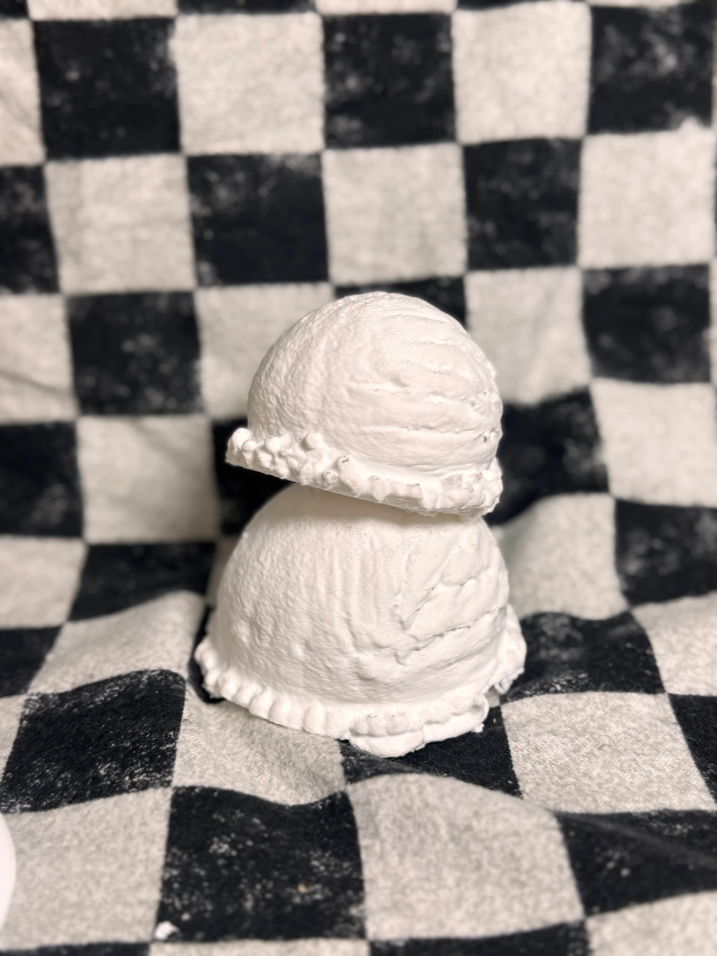 3D Printed Double Scoop ice cream topping