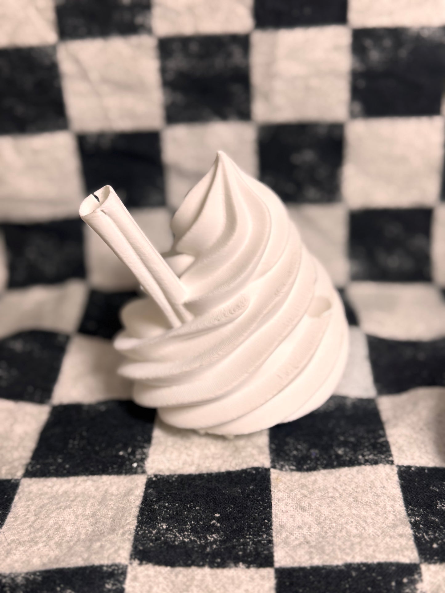 Pumpkin spice whip cream topping 3d printed
