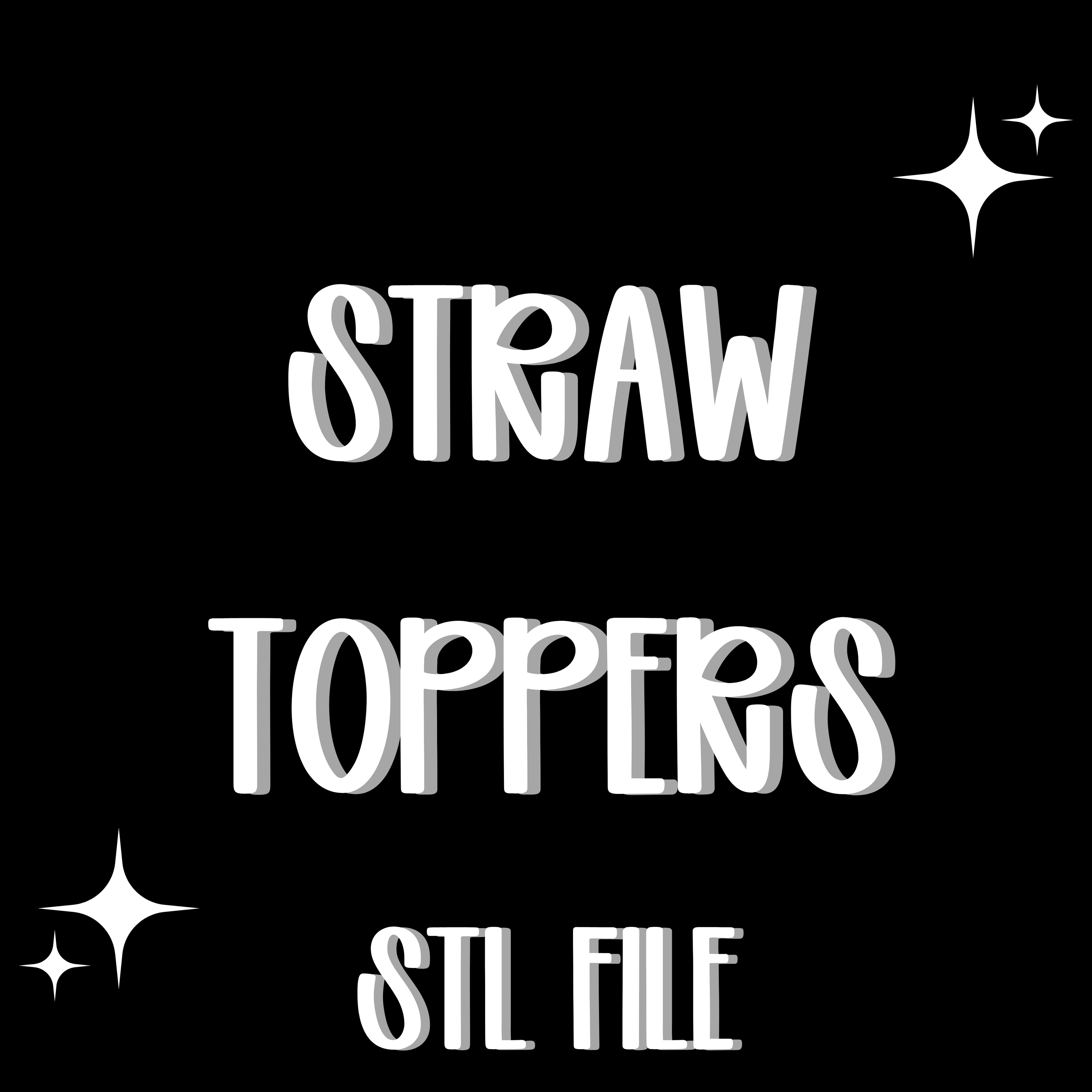 Straw topper stl/3mf