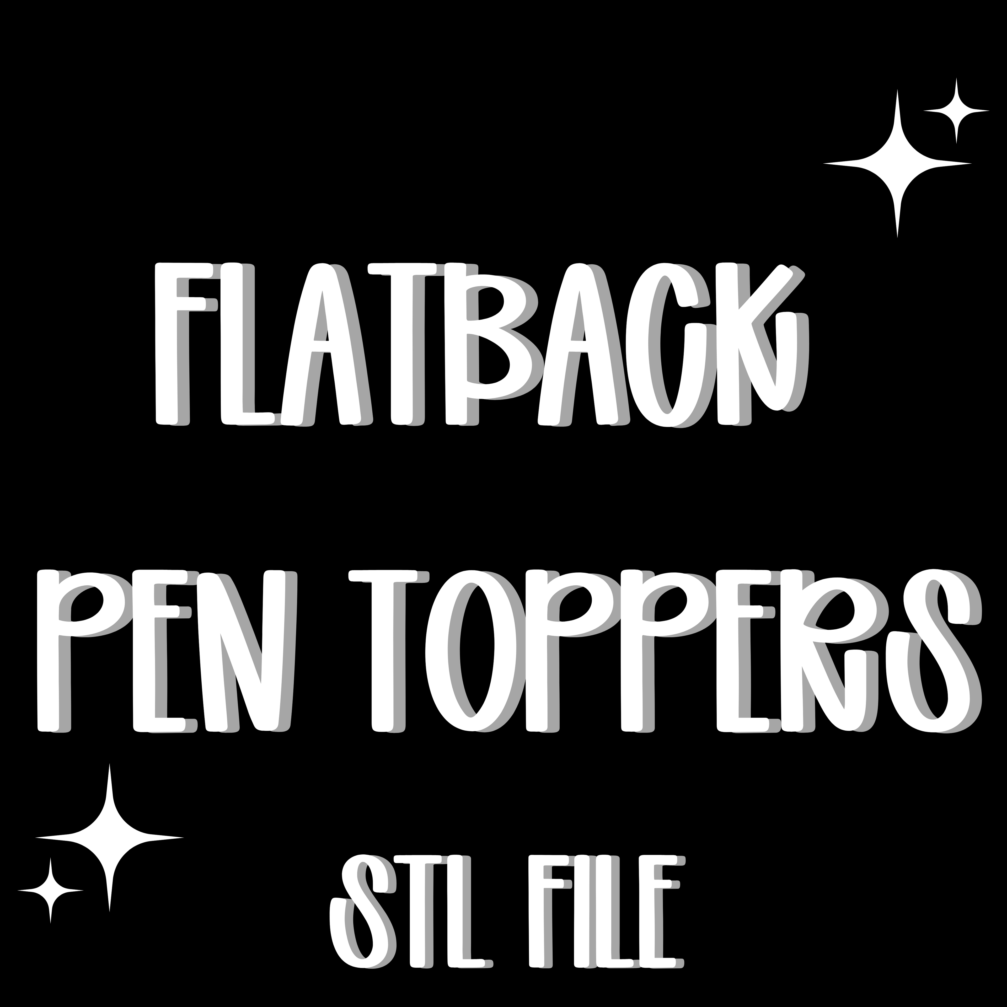 Flatback Pen Topper STL/3MF