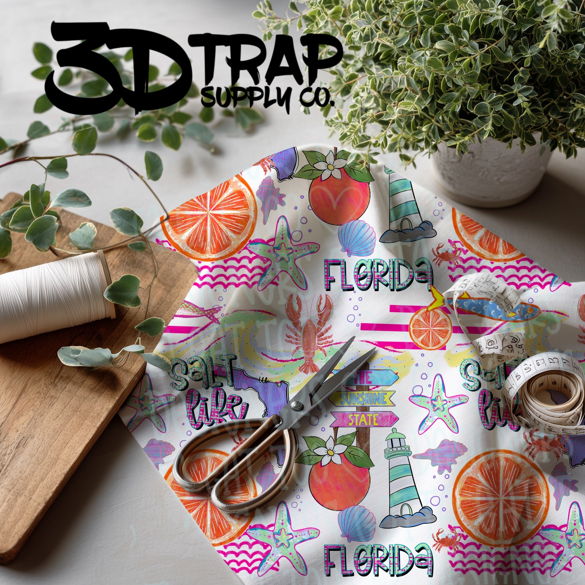 Florida Digital Seamless Design PNG |  Instant Download