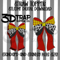 TS Inspired Bow Straw topper STL/3MF