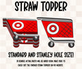 Shopping Cart Straw Topper
