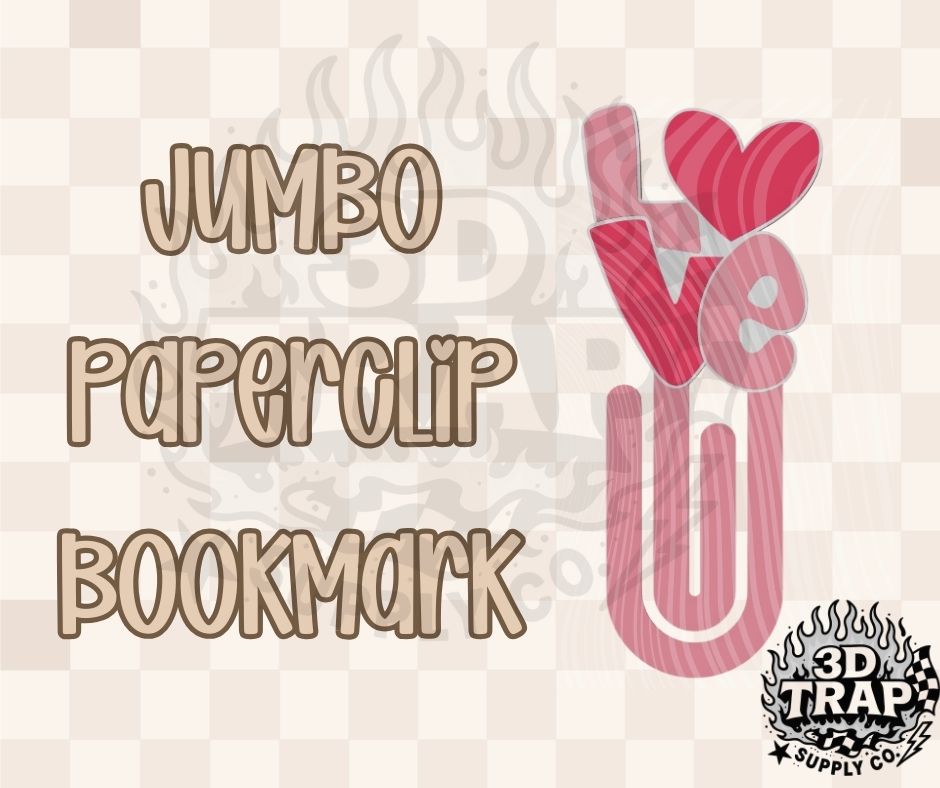 Love Jumbo Paperclip Bookmark – 3D Printed
