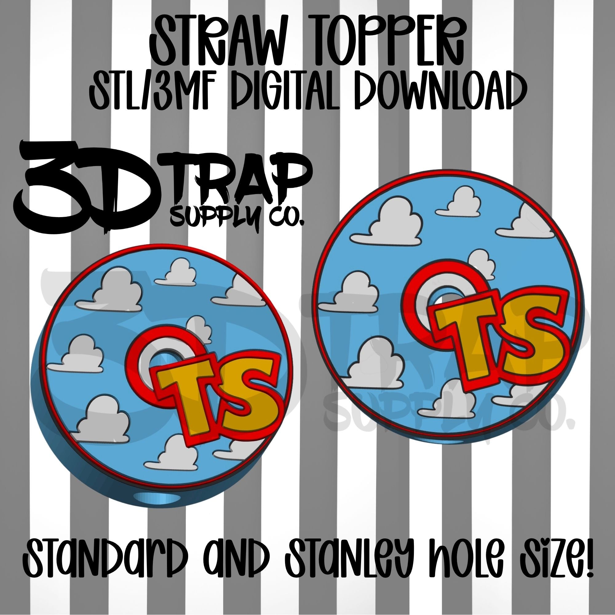 TS CD Straw topper STL/3MF