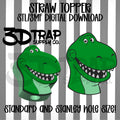 Dino Straw topper STL/3MF