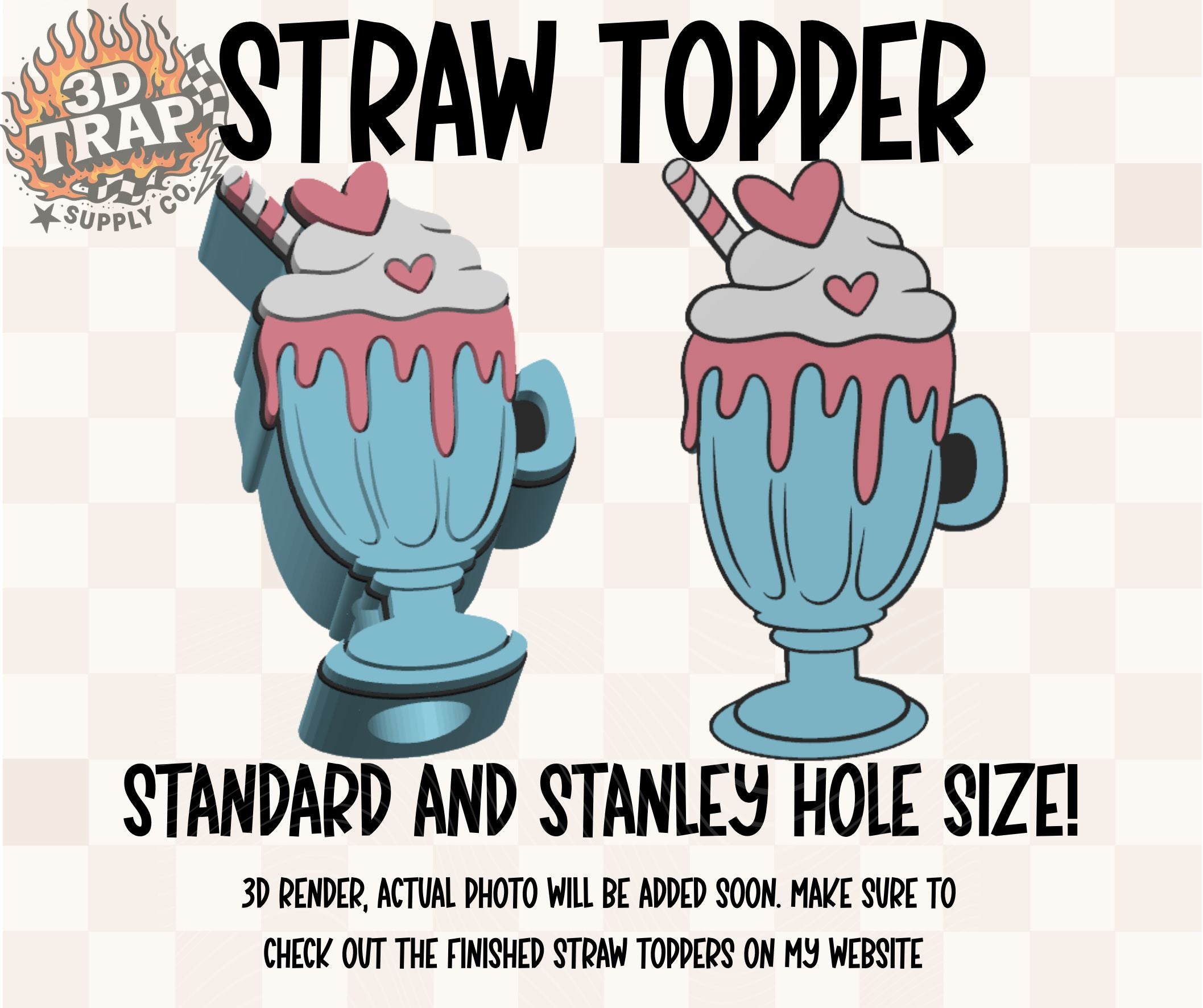 Milk Shake Straw Topper