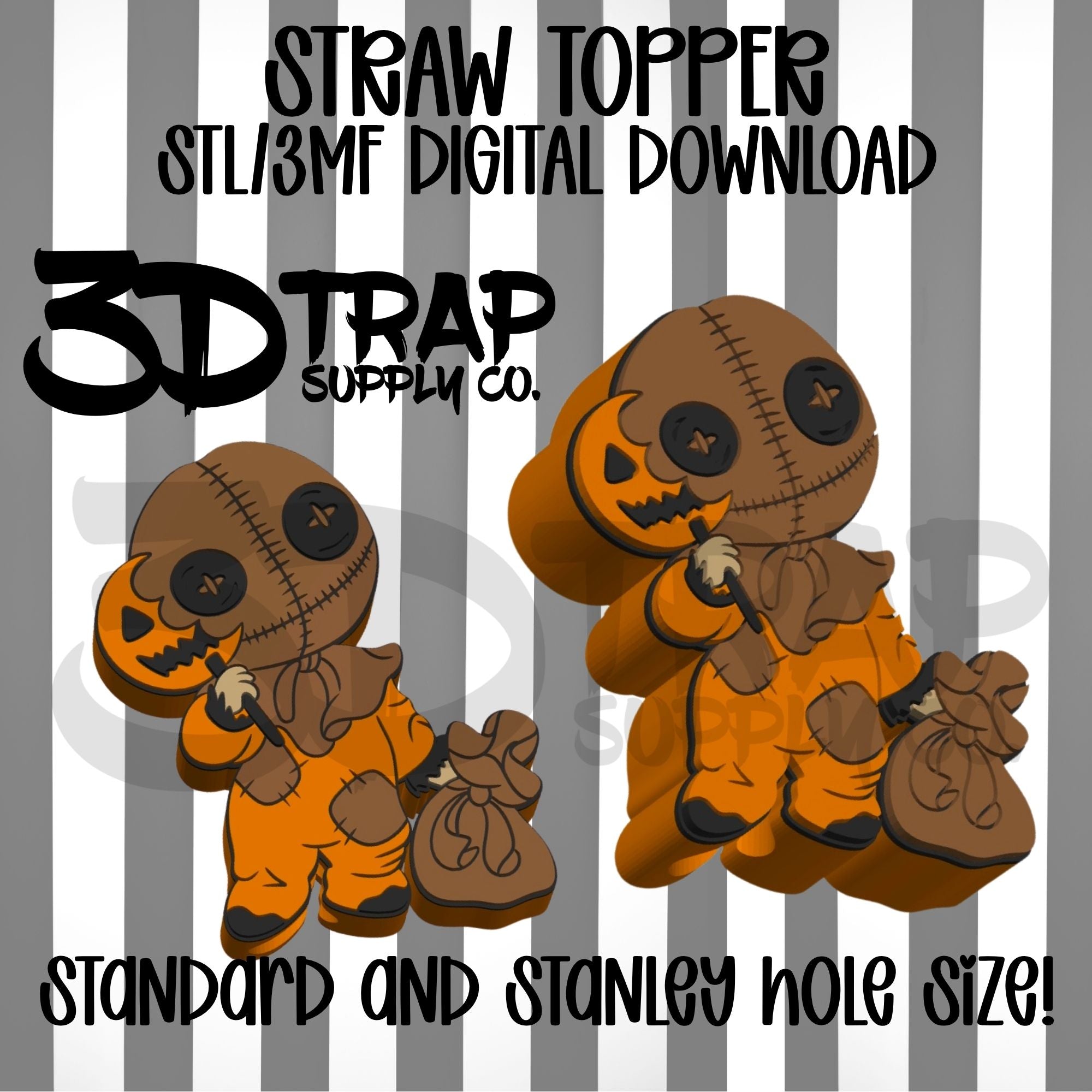 Cute Guy  Straw topper STL/3MF