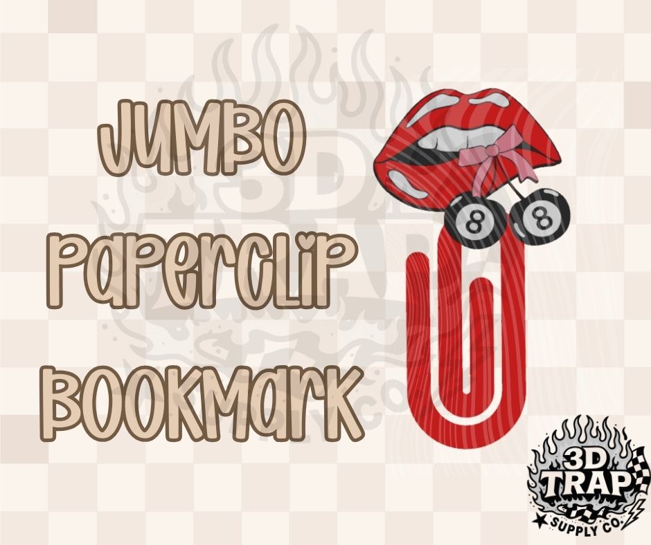 Lips Cherry Jumbo Paperclip Bookmark – 3D Printed