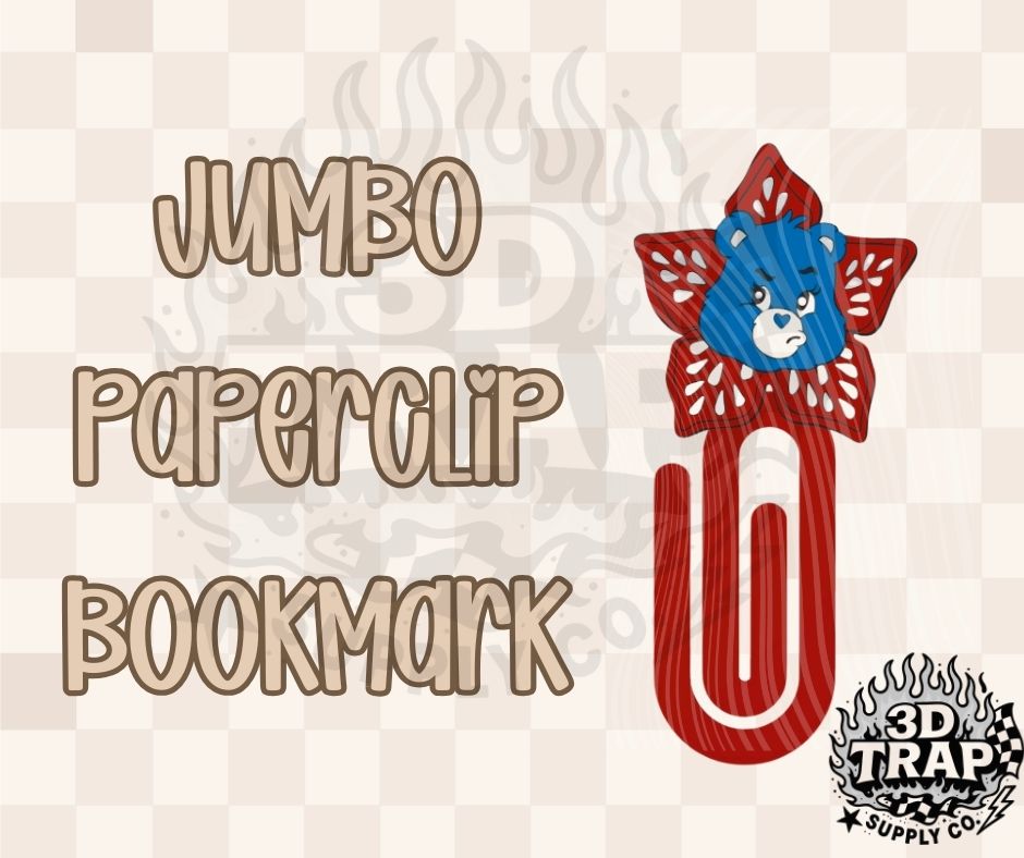 Carebear ST Jumbo Paperclip Bookmark – 3D Printed