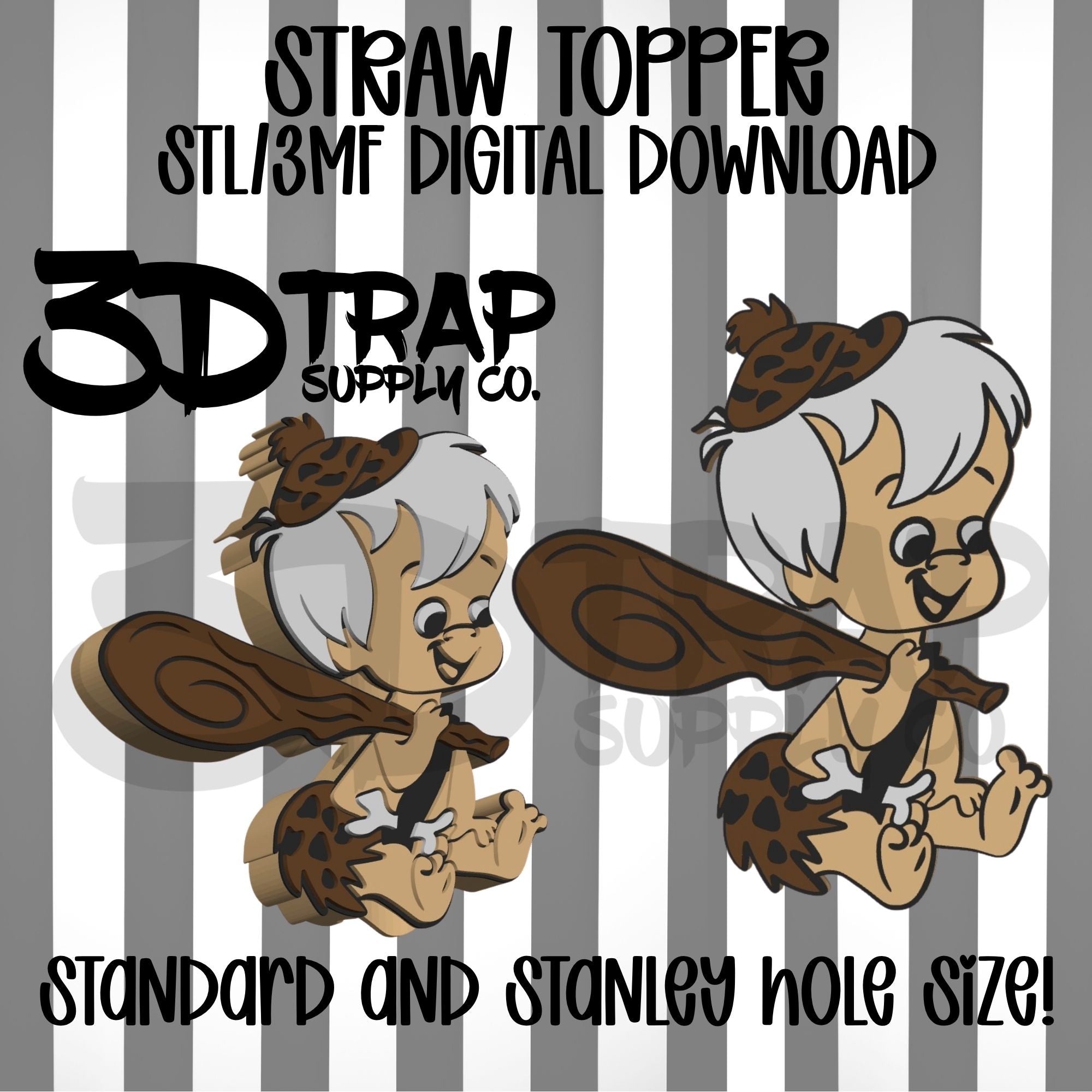 Wild Toddler Straw topper STL/3MF