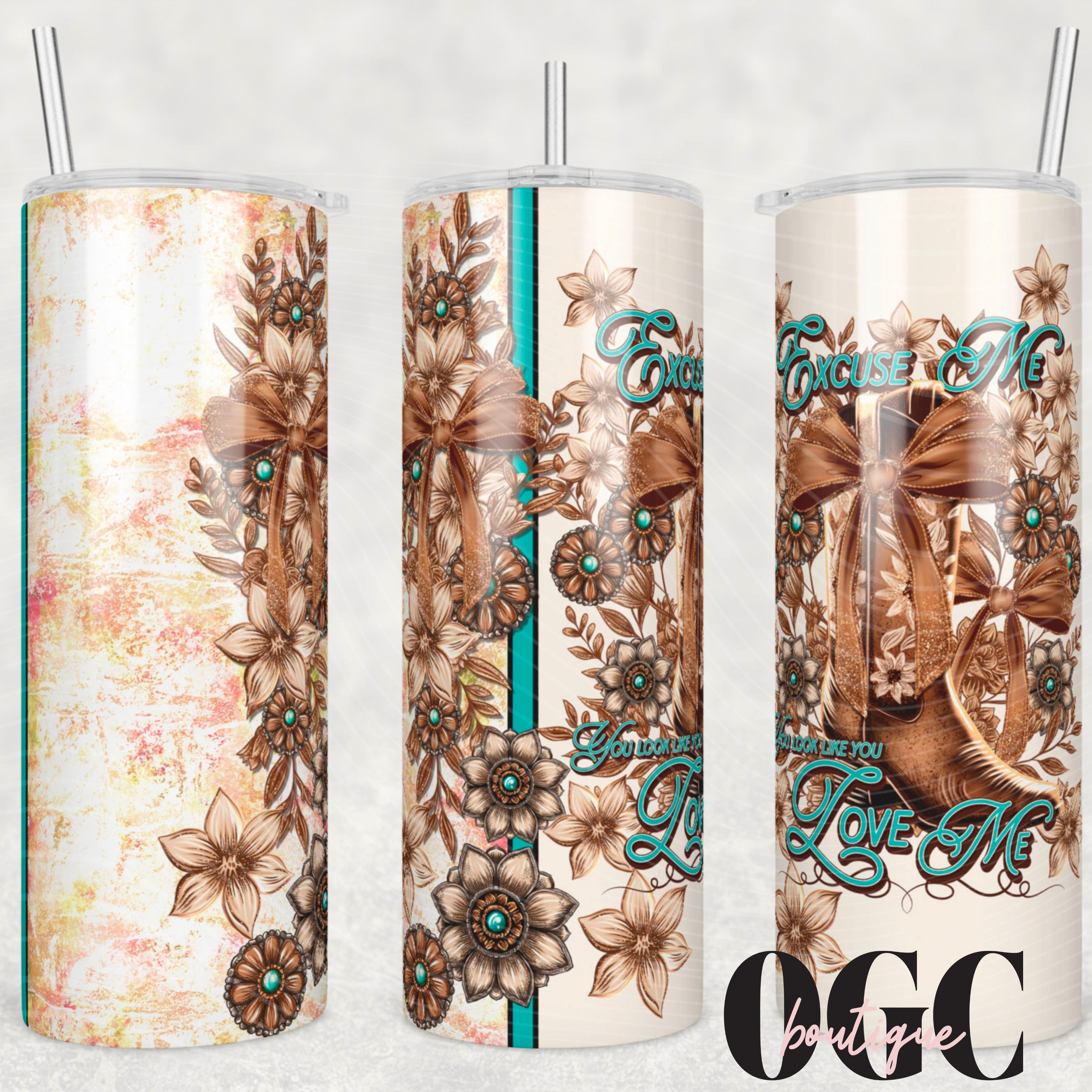 Excuse me, you look like...Western Turquoise Tumbler