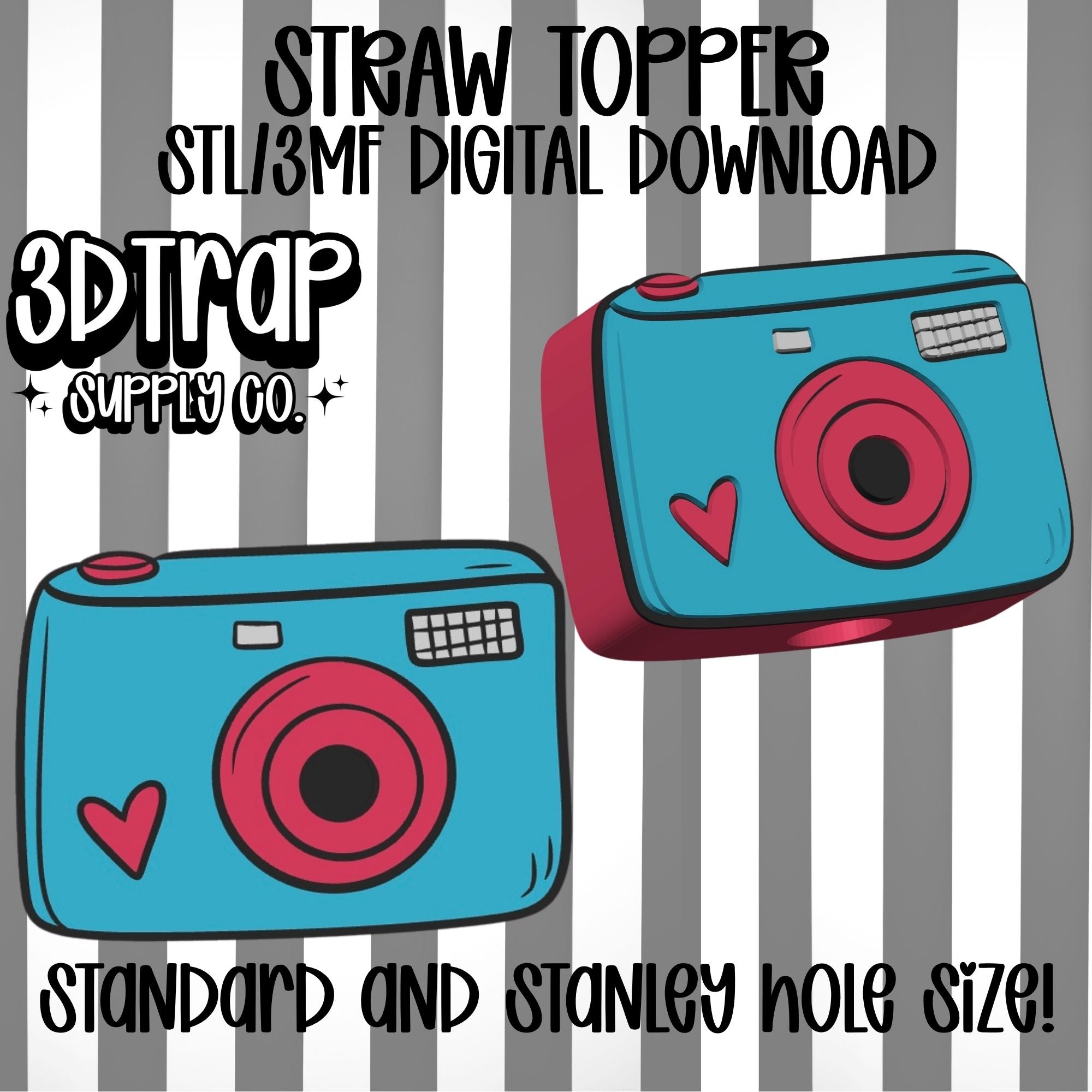Camera Straw topper STL/3MF
