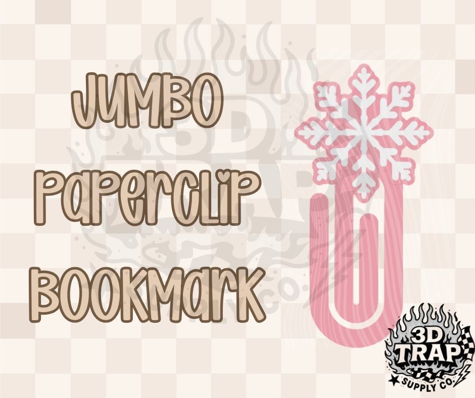Snow Flake Jumbo Paperclip Bookmark – 3D Printed