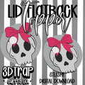 Skull 16 oz Flatback Lid Topper STL/3MF