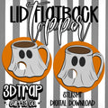 Ghost Coffee Mug 16 oz Flatback Lid Topper STL/3MF