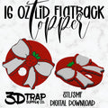 Strawberry Bow 16 oz Flatback Lid Topper STL/3MF