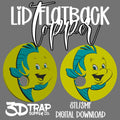 Yellow Fish Flat Back Lid Topper STL/3MF