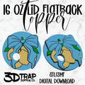 Lemon Bow 16 oz Flatback Lid Topper STL/3MF