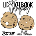 Smiley Face Flat Back Lid Topper STL/3MF