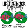 Neon Fish Flat Back Lid Topper STL/3MF