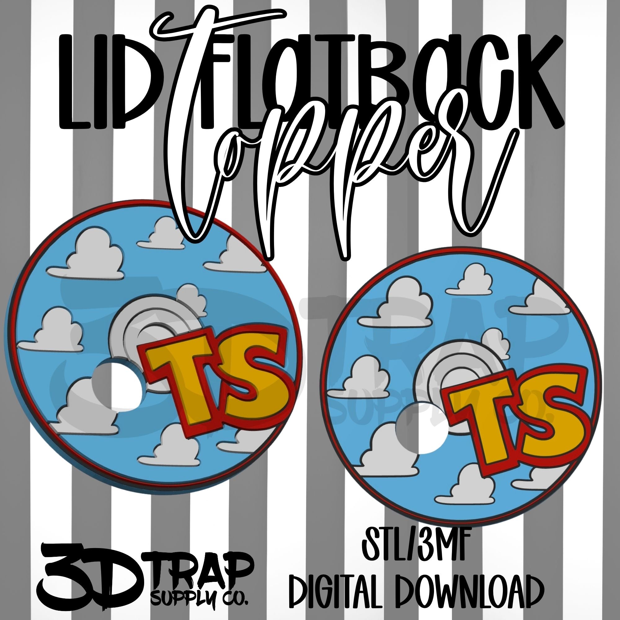 TS CD 16 oz Flatback Lid Topper STL/3MF