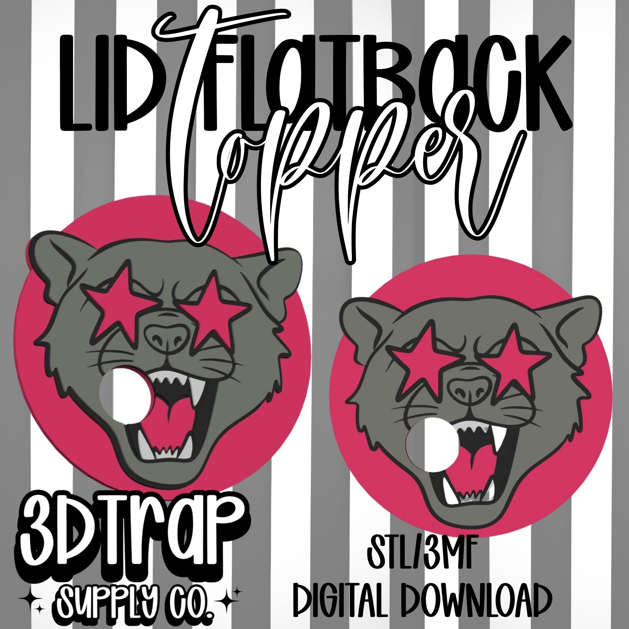 Wildcats 16 oz Flatback Lid Topper STL/3MF
