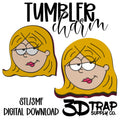 Girl Tumbler Charm STL/3MF