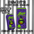 Pruple Drink Straw topper STL/3MF