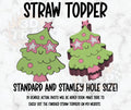 Christmas tree sunglasses  Straw Topper