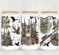 Hunting 16 0z  Libbey glass UV DTF Wrap