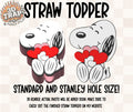 Cute Dog straw Topper