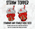 Peppermint Ice Mocha  Straw Topper