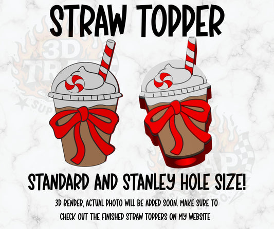 Peppermint Ice Mocha  Straw Topper