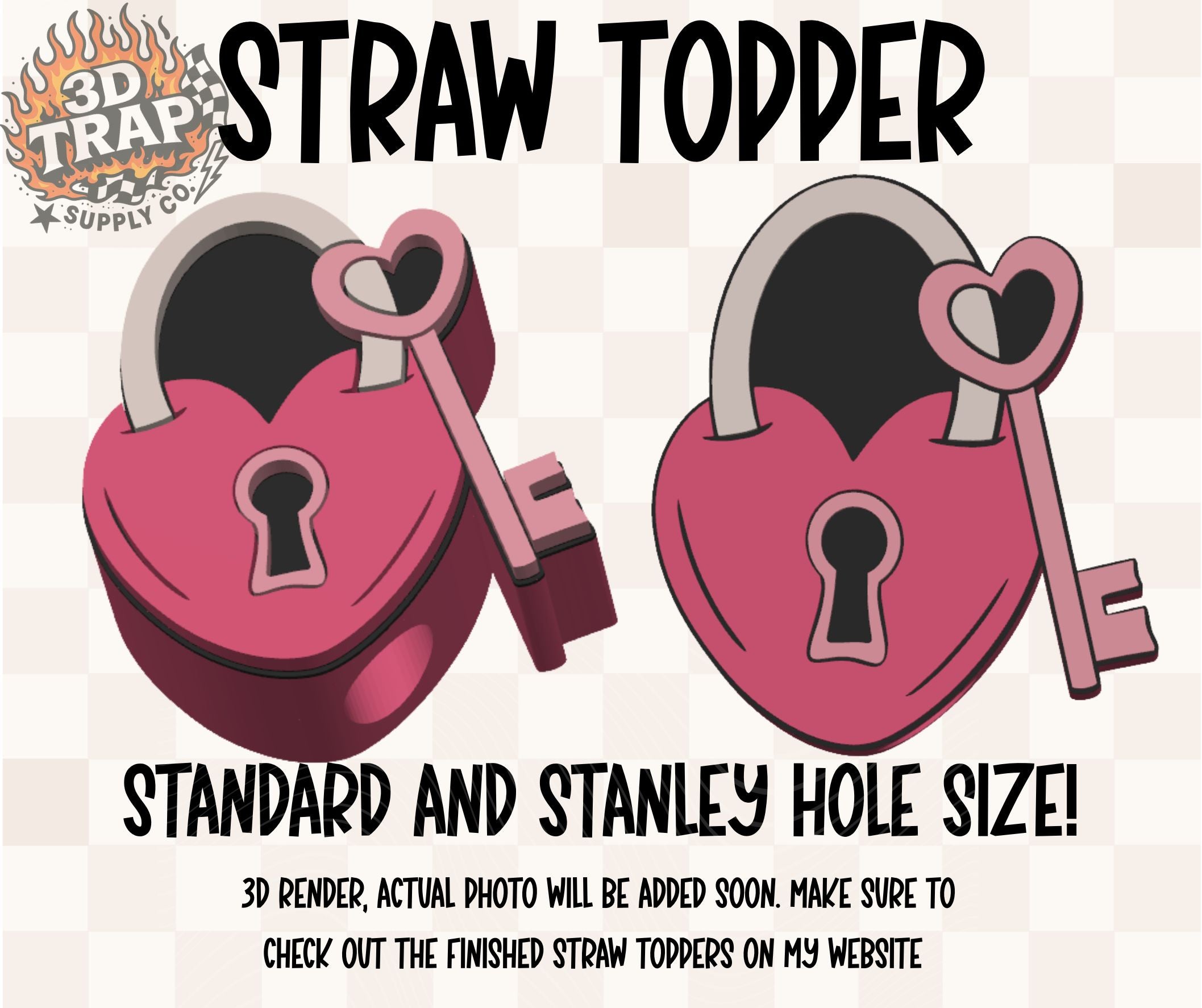 Locket Straw Topper