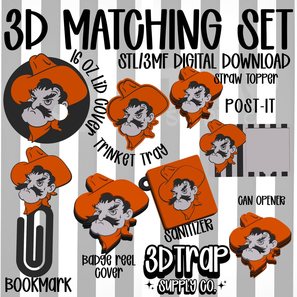 Cowboy Set 3D Matching Sets STL/3MF