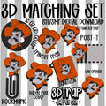 Cowboy Set 3D Matching Sets STL/3MF