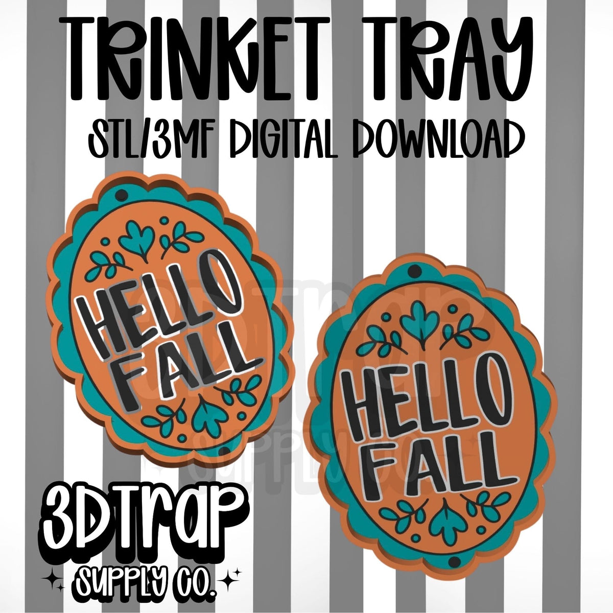 Hello Fall Trinket Tray STL/3MF