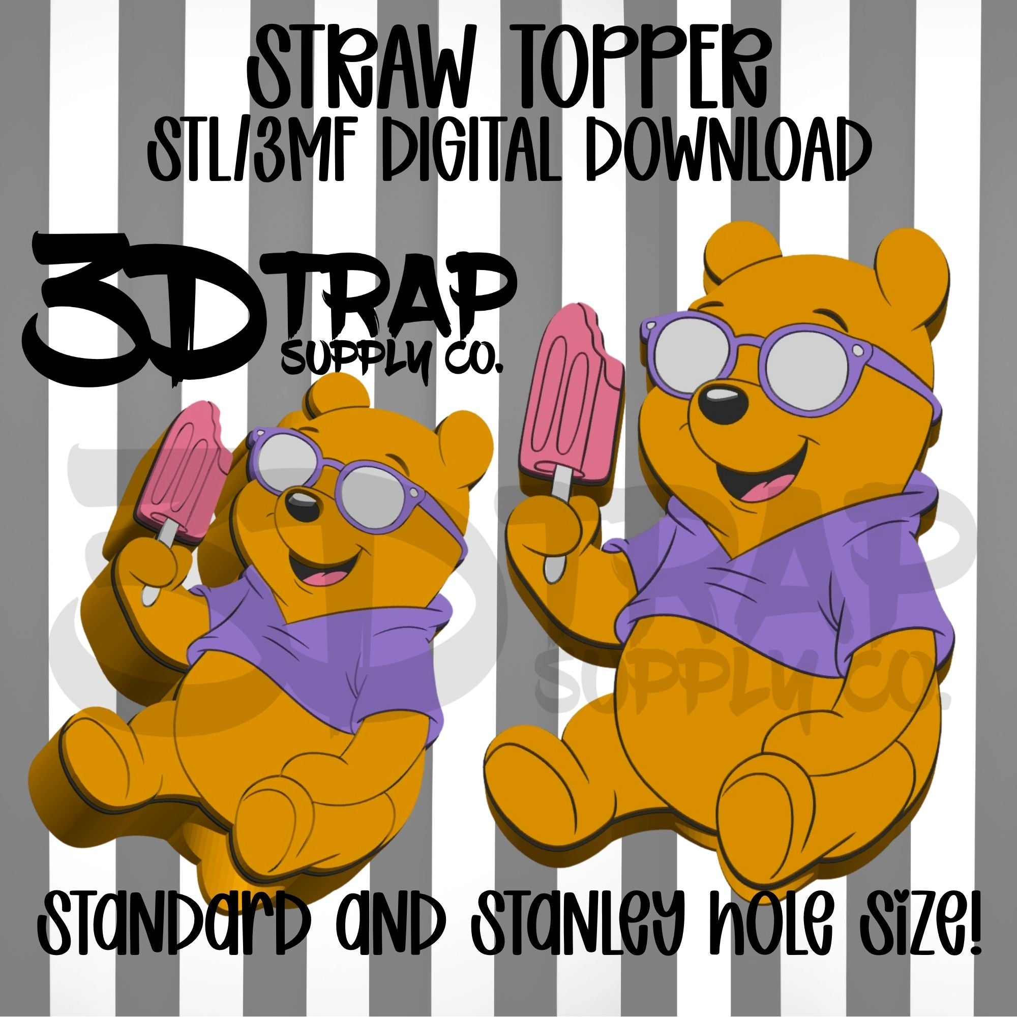 Bear Straw topper STL/3MF