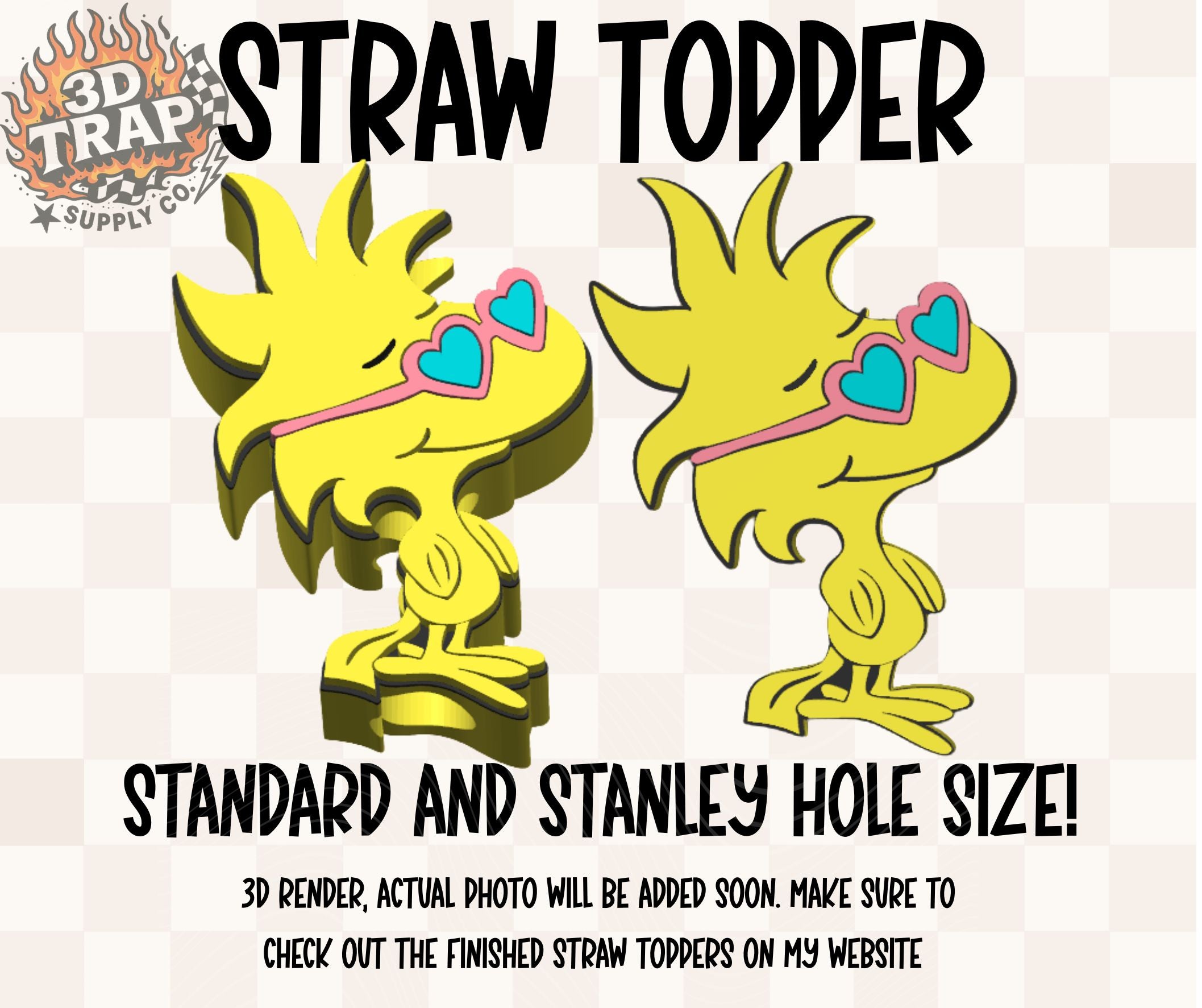 Yellow Bird Straw Topper