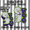 Cute Ghost Straw topper STL/3MF