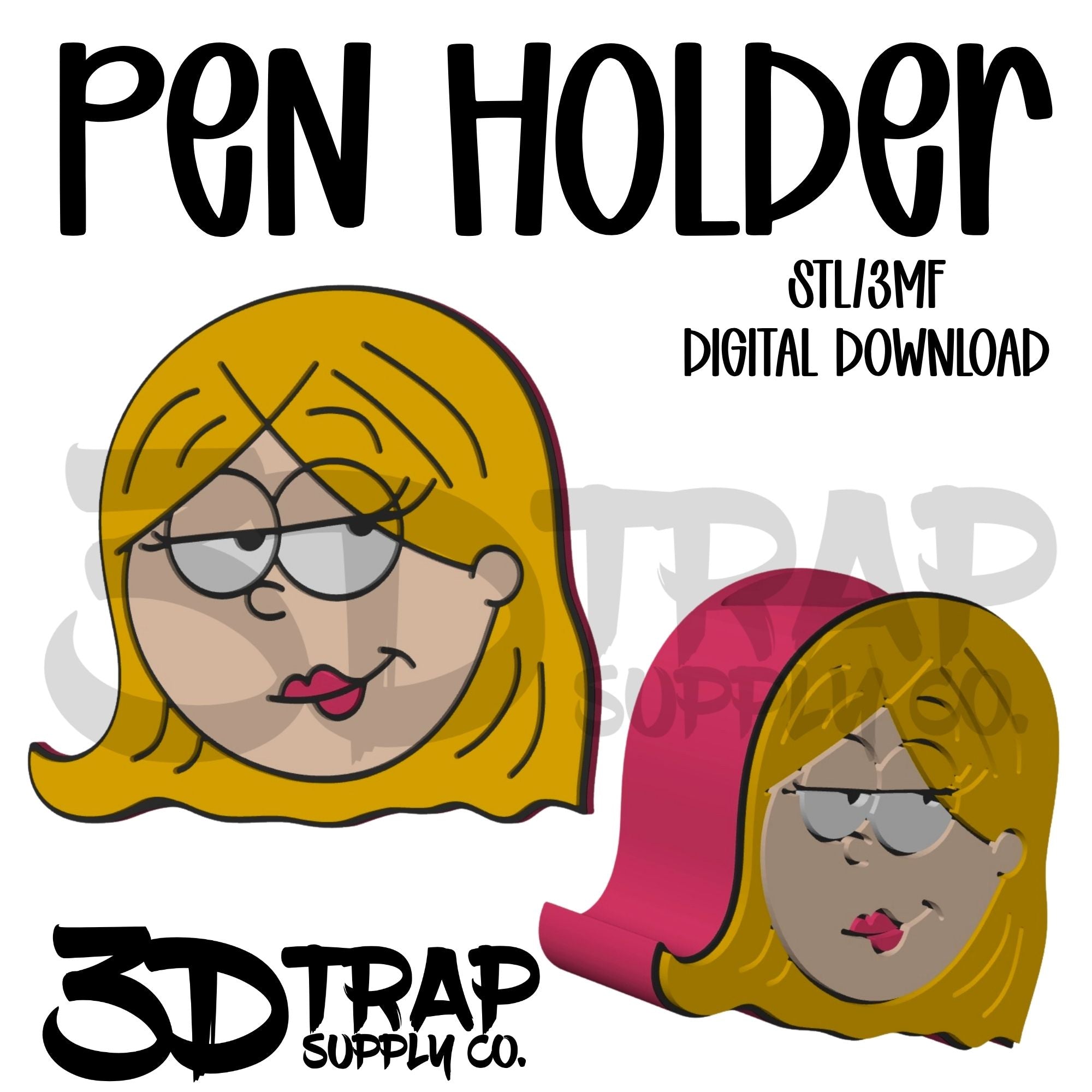 Girl Pen Holder  STL/3MF