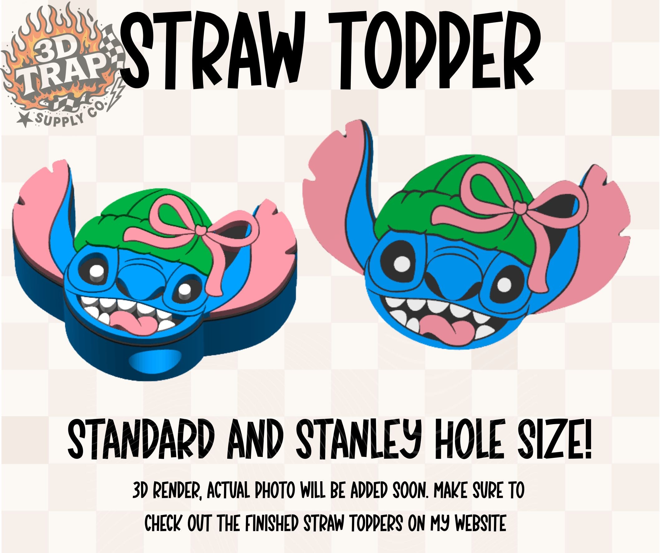 Blue Guy Starbies Straw Topper