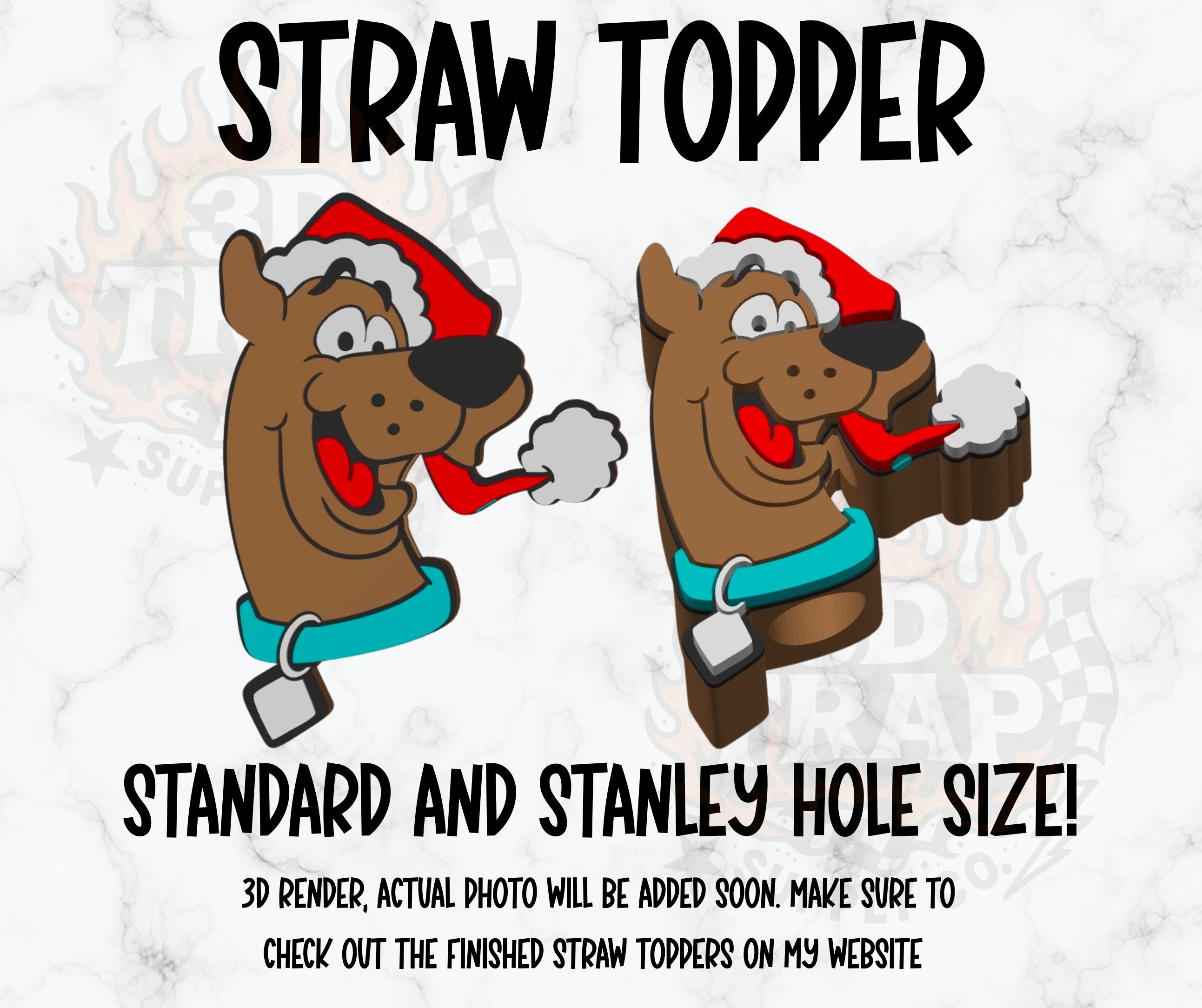 Christmaw Mystery van Dog straw topper