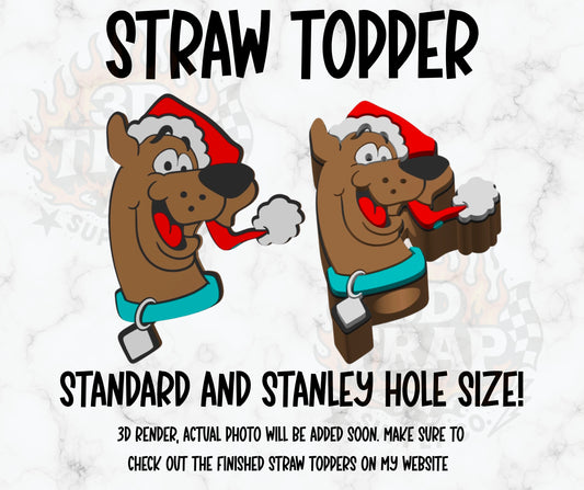 Christmaw Mystery van Dog straw topper