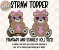 Cute Teddy Bear Straw Topper