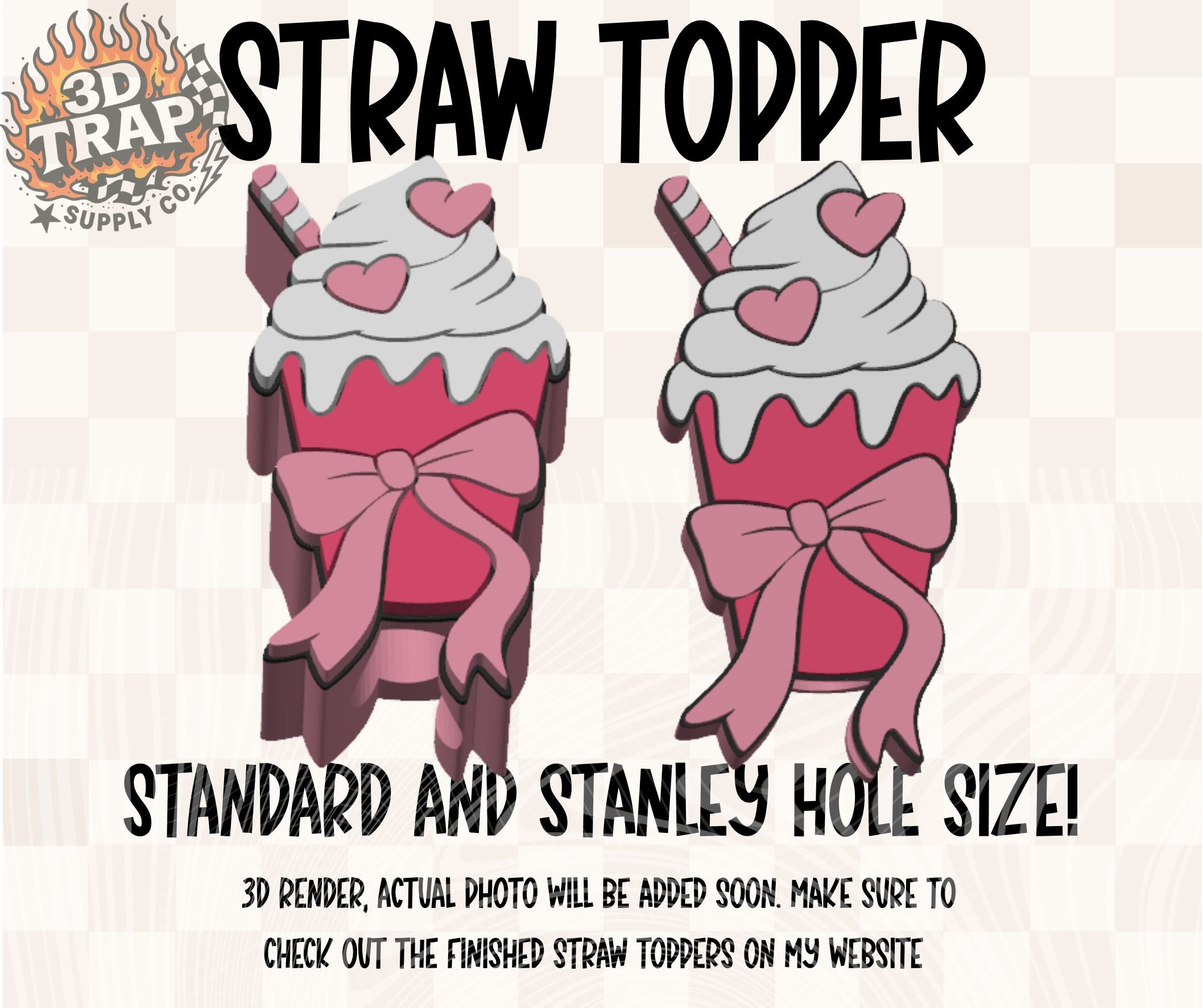 Milk Shake Straw Topper