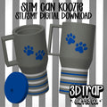 Paw Print Slim Can Cooler Digital Download 3d Print